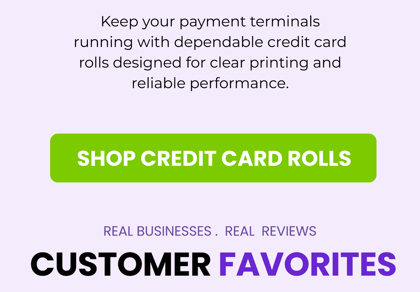 Credit Card Paper Rolls