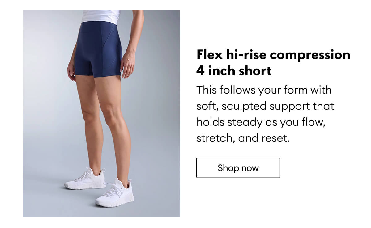 Flex hi-rise compression 4 inch short | Shop now