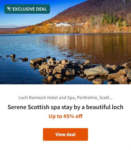 Serene Scottish spa stay by a beautiful loch