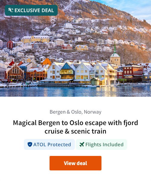 Magical Bergen to Oslo escape with fjord cruise &amp; scenic train