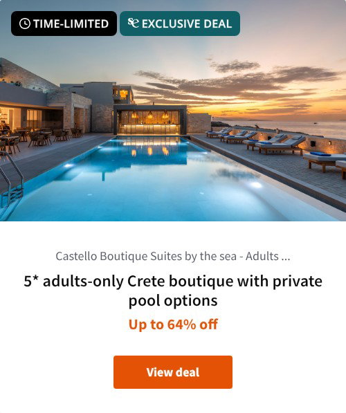 5* adults-only Crete boutique with private pool options