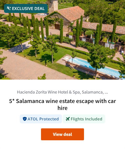 5* Salamanca wine estate escape with car hire