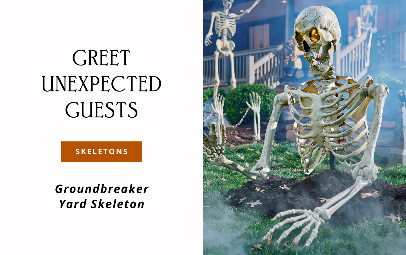 Great Unexpected Guests Skeletons Grounbreaker Yard Skeleton