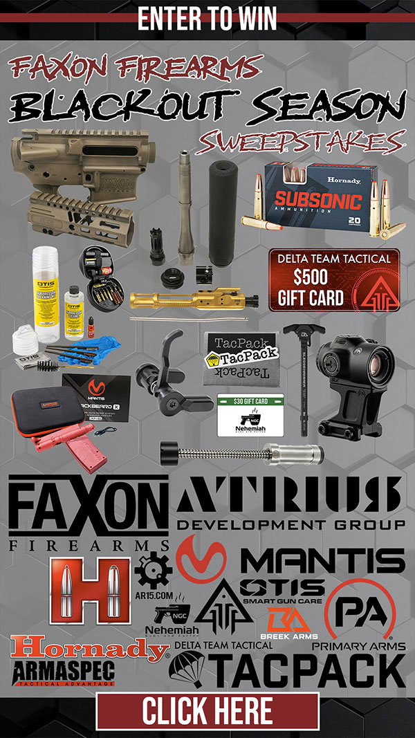 FAXON FIREARMS BLACKOUT SEASON SWEEPSTAKES