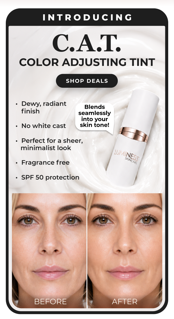 INTRODUCING COLOR ADJUSTING TINTED MOISTURIZER SPF KIT: Dewy, radiant finish. No white cast. Perfect for sheer, minimalist look. Fragrance free. SPF 50 protection.
