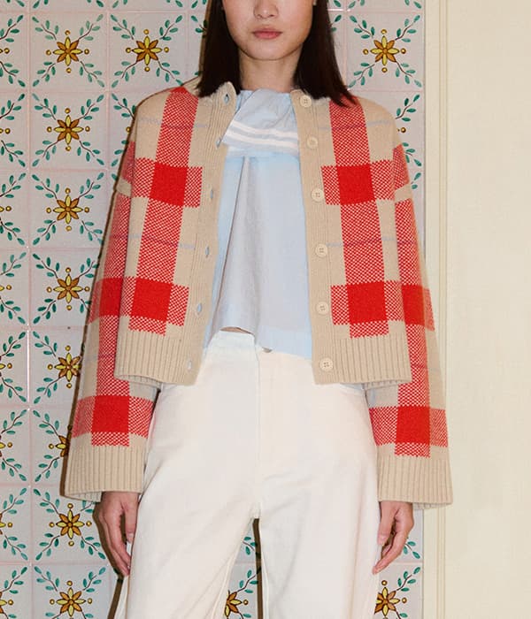 CHECK CARDIGAN