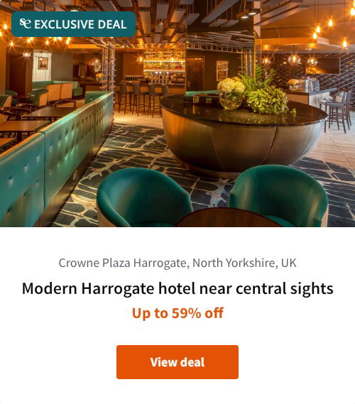 Modern Harrogate hotel near central sights
