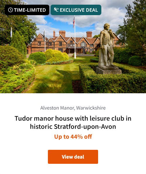 Tudor manor house with leisure club in historic Stratford-upon-Avon