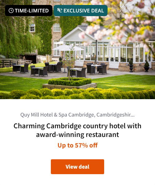 Charming Cambridge country hotel with award-winning restaurant