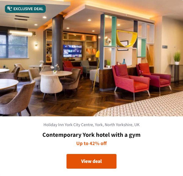 Contemporary York hotel with a gym