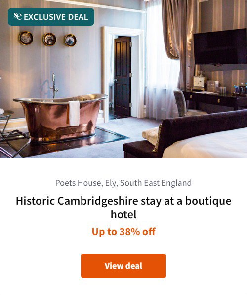 Historic Cambridgeshire stay at a boutique hotel