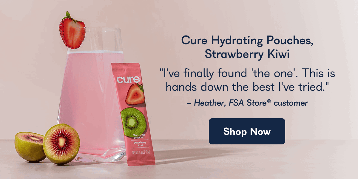 Cure Hydrating Pouches, Strawberry Kiwi. 