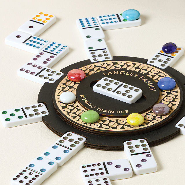 Personalized Domino Train Hub Set