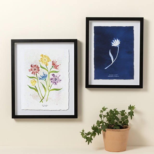 Your Name in Flowers Art Print