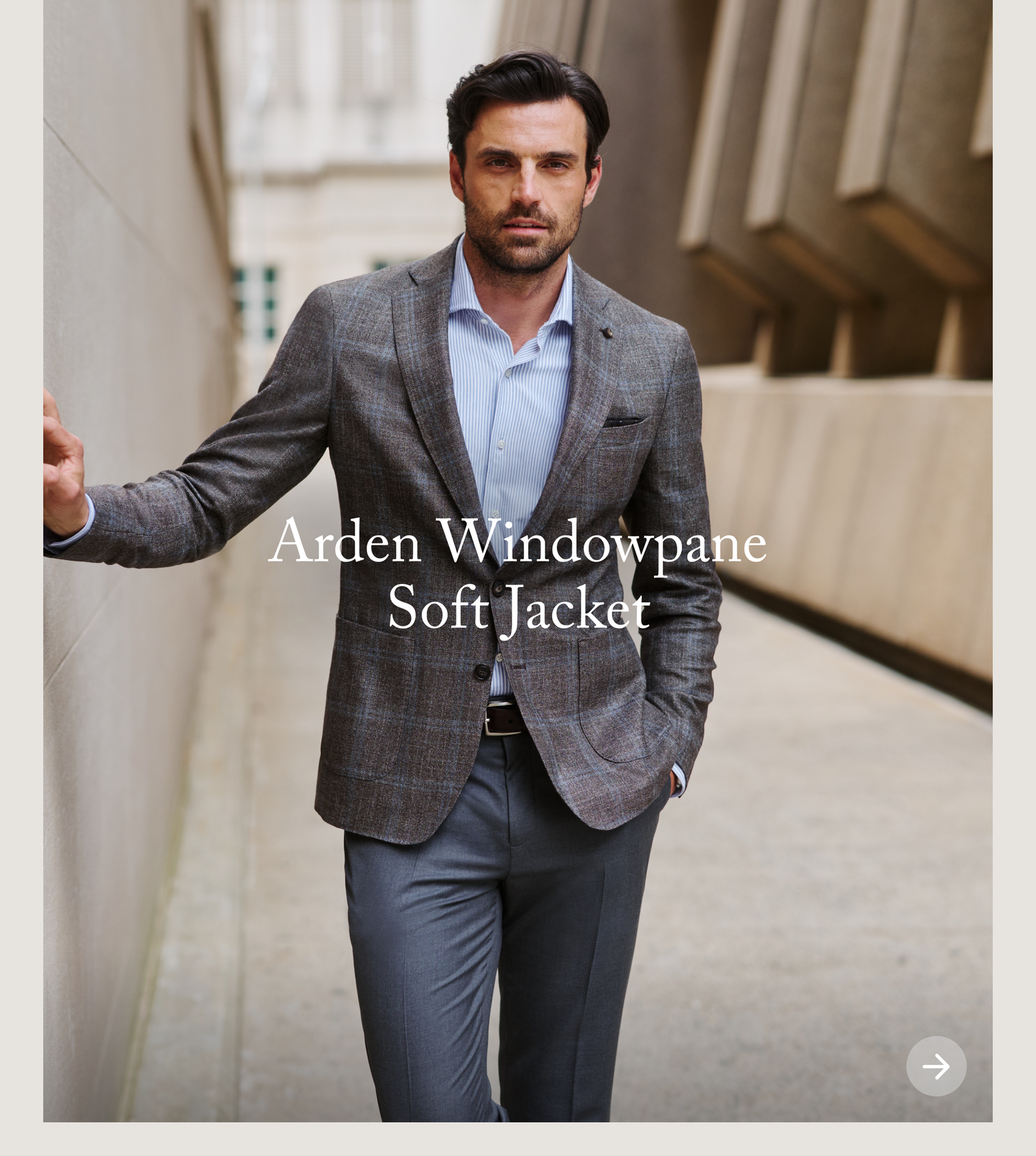 Arden Windowpane Soft Jacket