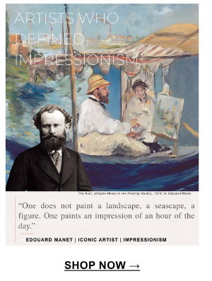 "One does not paint a landscape, a seascape, a figure. One paints an impression of an hour of the day." Edouard Manet | Iconic Artist | Impressionism