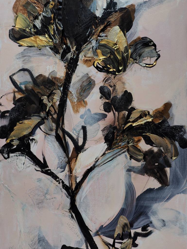 floral dark painting
