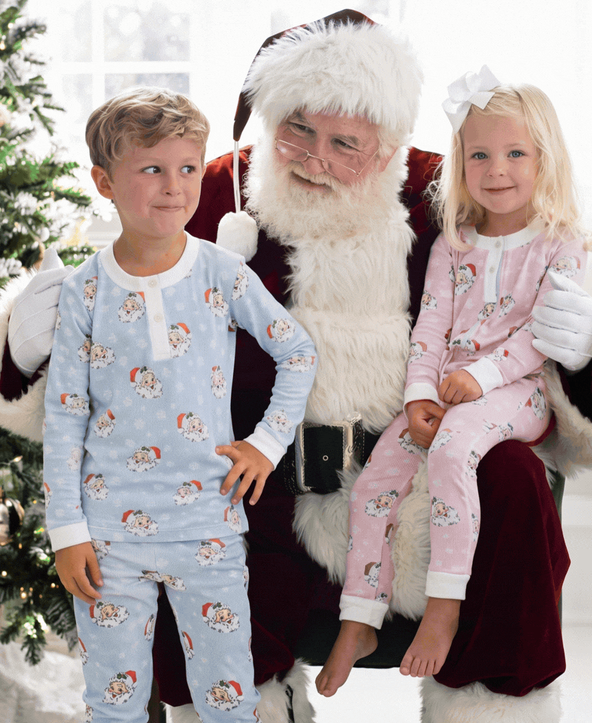 Vintage Santa Knit Pajama Set Collection