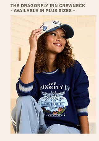 The Dragonfly Inn Crewneck. Available in Plus sizes