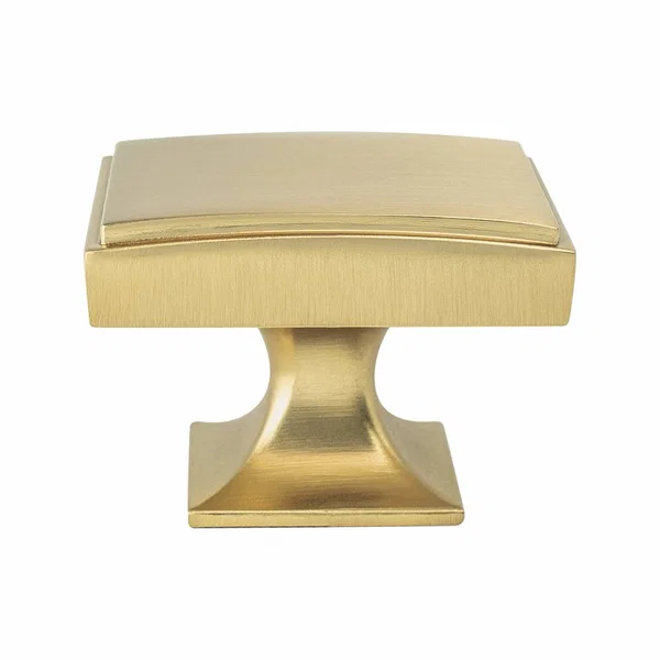 Berenson Hearthstone Traditional Style Cabinet Knob in Modern Brushed Gold Finish, Zinc Material, 1 9/16in. Length
