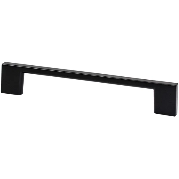 Berenson Transitional Advantage Four 5-1/16" Center to Center Matte Black Pull, 5-31/32" Length x 11/32" Width x 1-1/32" Projection