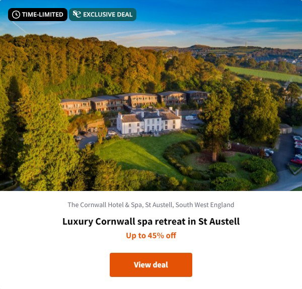 Luxury Cornwall spa retreat in St Austell