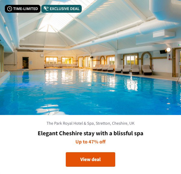 Elegant Cheshire stay with a blissful spa