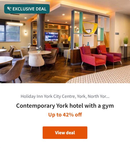 Contemporary York hotel with a gym