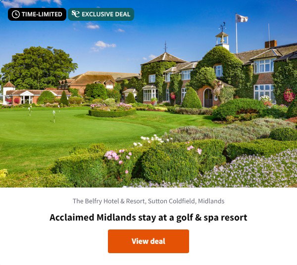Acclaimed Midlands stay at a golf & spa resort