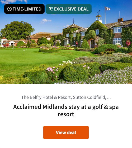 Acclaimed Midlands stay at a golf &amp; spa resort