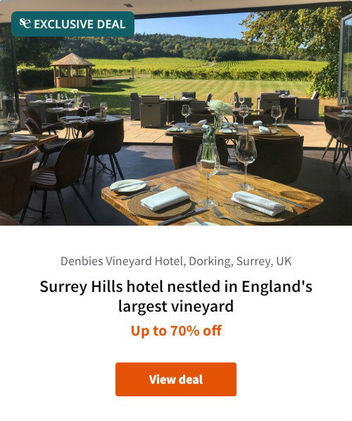 Surrey Hills hotel nestled in England's largest vineyard
