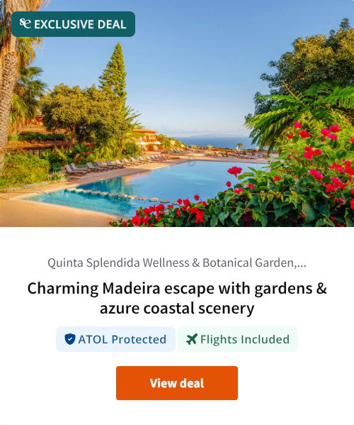 Charming Madeira escape with gardens &amp; azure coastal scenery