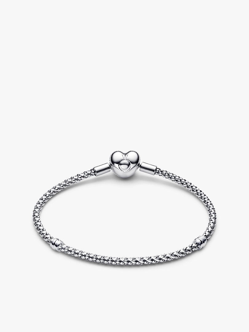 Heart Clasp Studded Chain Bracelet