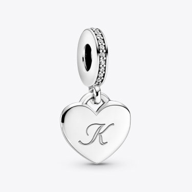 Engraved Charm Letter K
