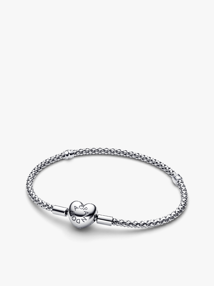Heart Clasp Studded Chain Bracelet