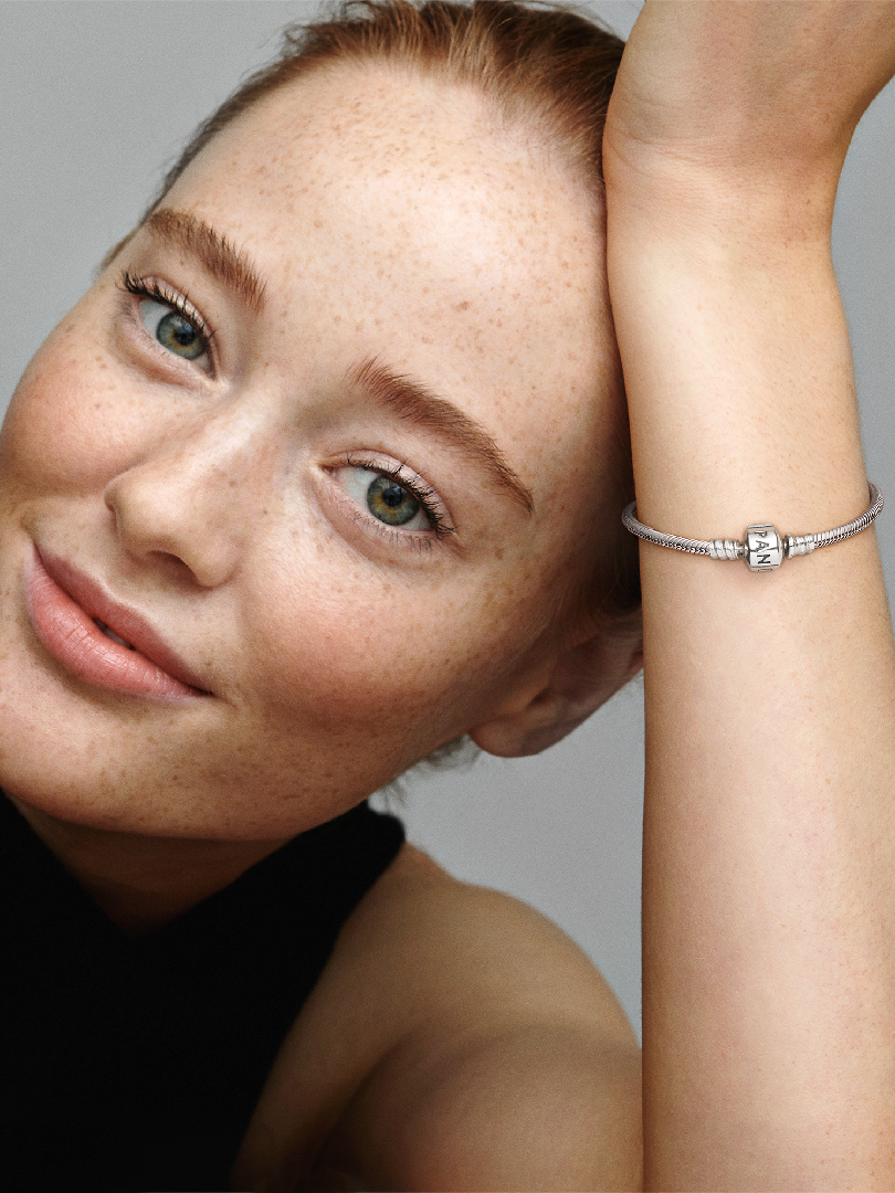 Pandora Moments Barrel Clasp Snake Chain Bracelet