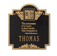 Emerson Monogram Plaque