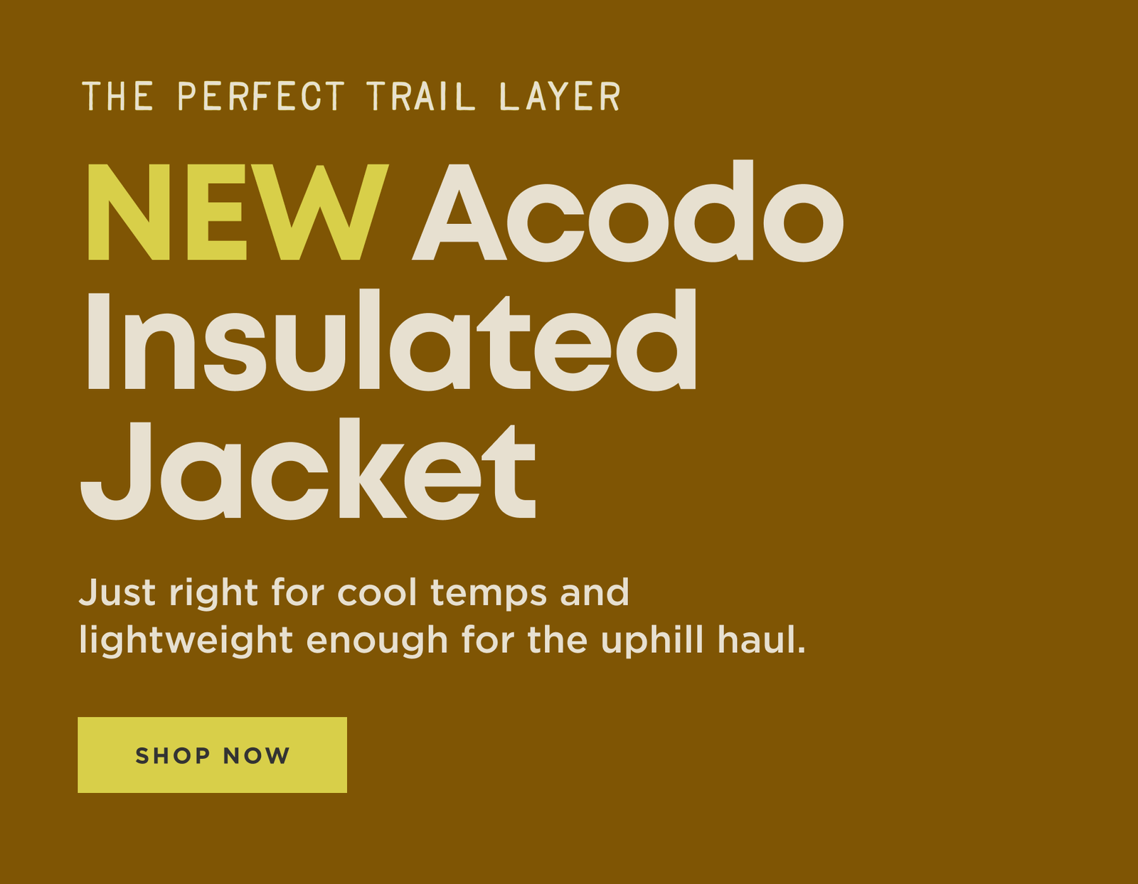 NEW Acodo Insulated Jacket