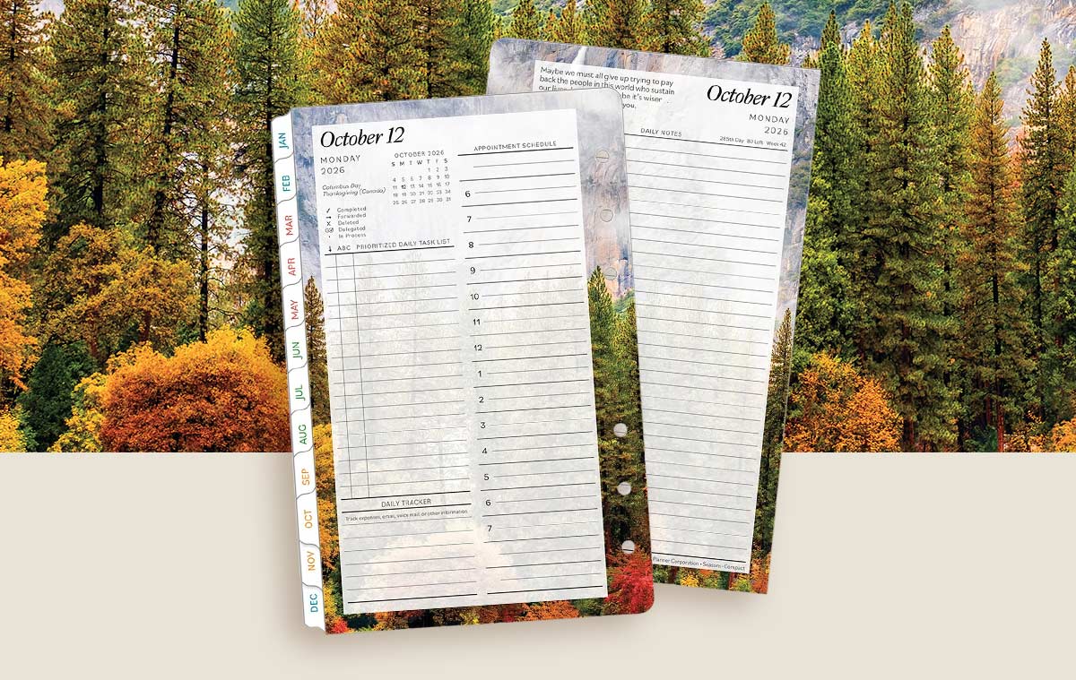 Picture of planner pages.