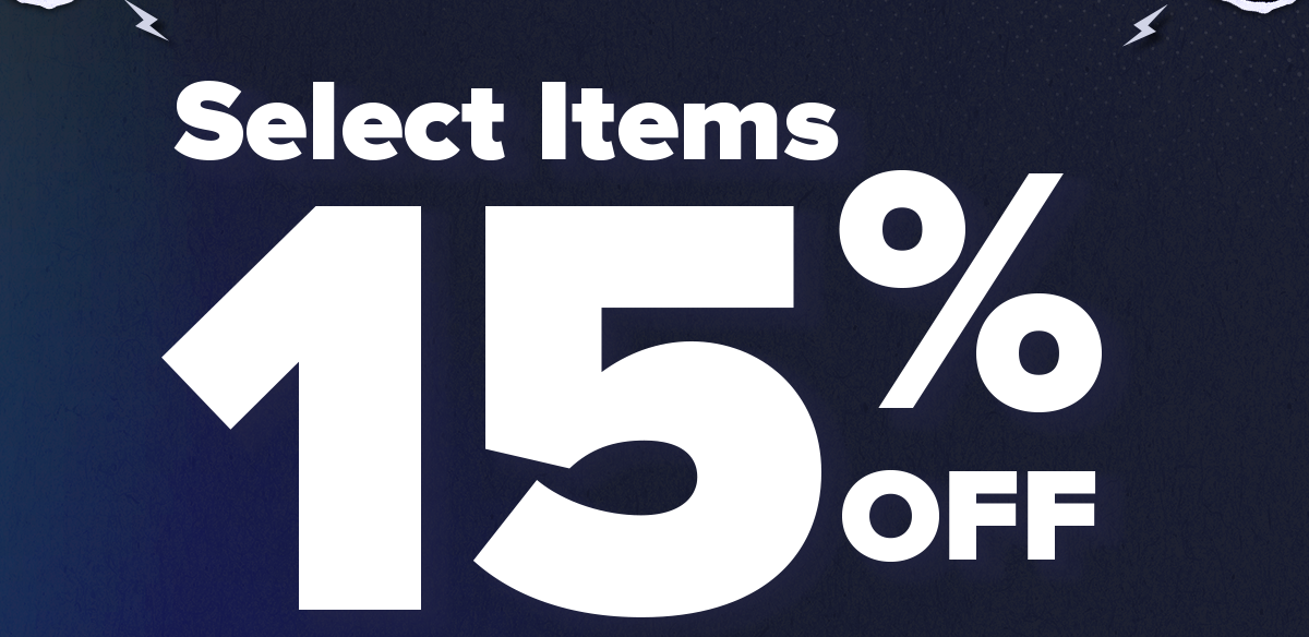 Select Items 15% Off