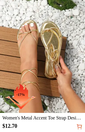 Women s Metal Accent Toe Strap...