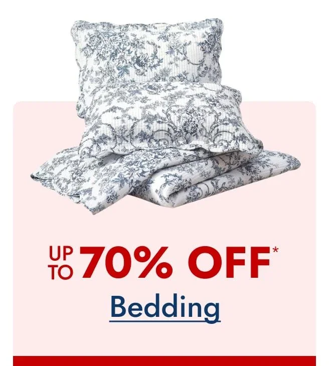 Bedding - Up to 70% Off