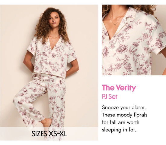 The Verity PJ Set - Snooze your alarm. These moody florals for fall are worth sleeping in for.