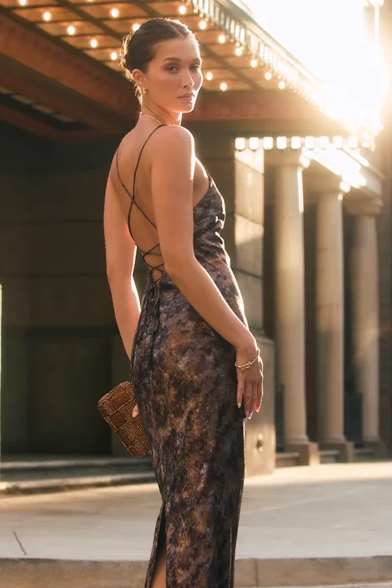 Image of The Sheeva Dress in Brown