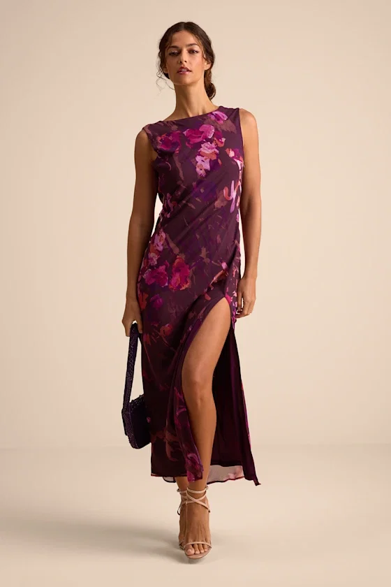 Image of The Yaneli Dress in Plum 