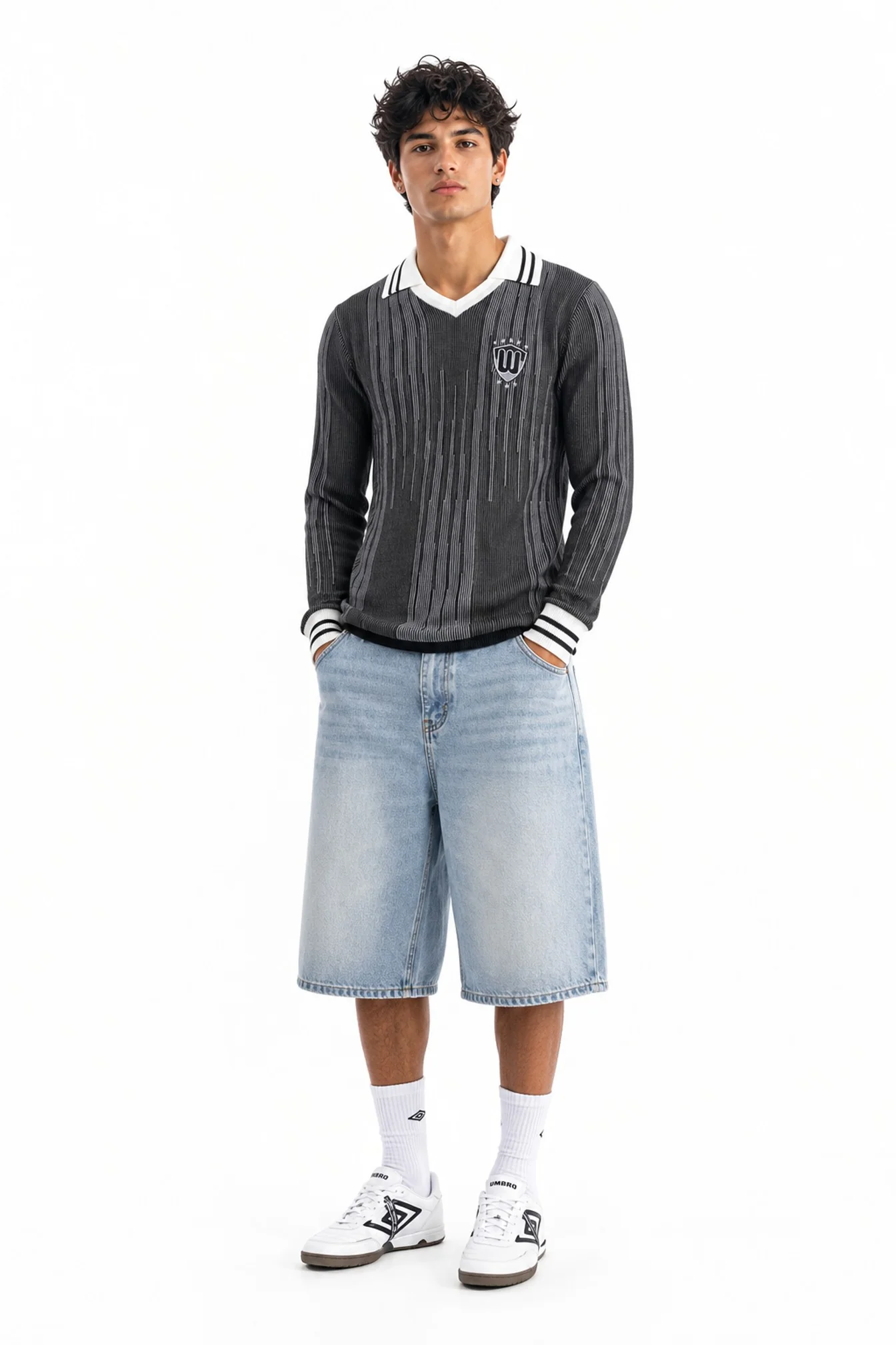 Image of Crest Long Sleeve Knit Jersey Shirt