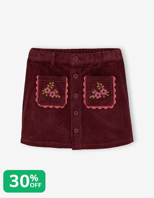 30% off Short skirt for girls - plum