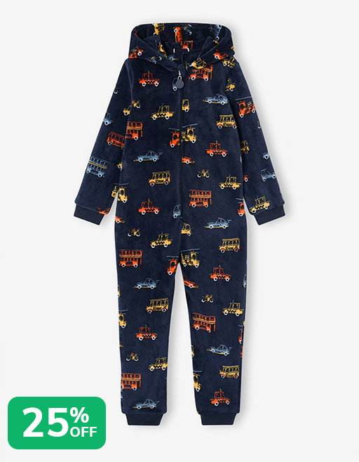 25% off Pyjama all-in-one for boys - navy blue