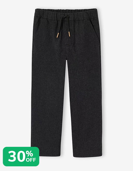 30% off Straight-leg trousers for boys - anthracite