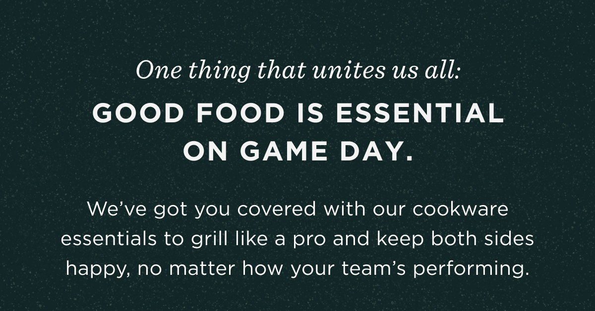 Good Food is Essential on Game Day